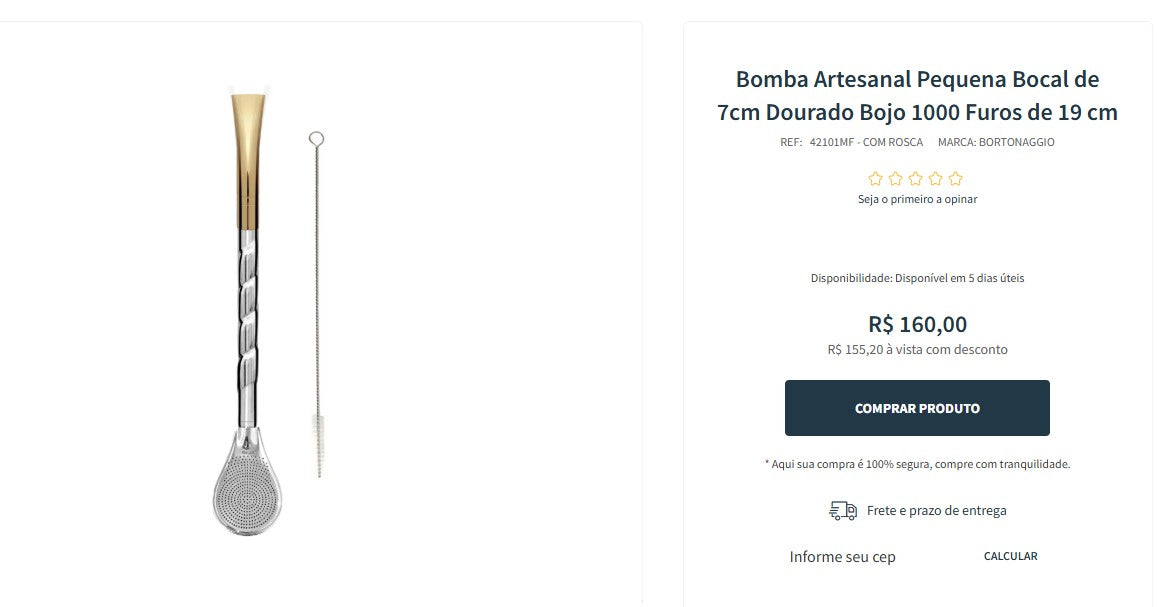 Personal Shopper | Buy from Brazil -Bomba Chimarrão - 3 units (DDP)