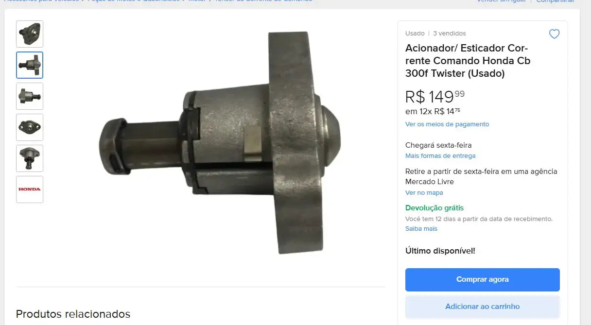 Personal Shopper | Kaufen aus Brasilien - Motorradteile - 7 Artikel (DDP)