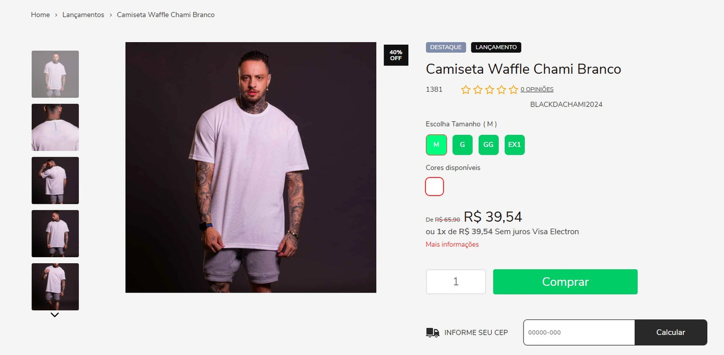 Personal Shopper | Comprar do Brasil - Camisas de homem (Chamibrand) - 4 itens - DDP