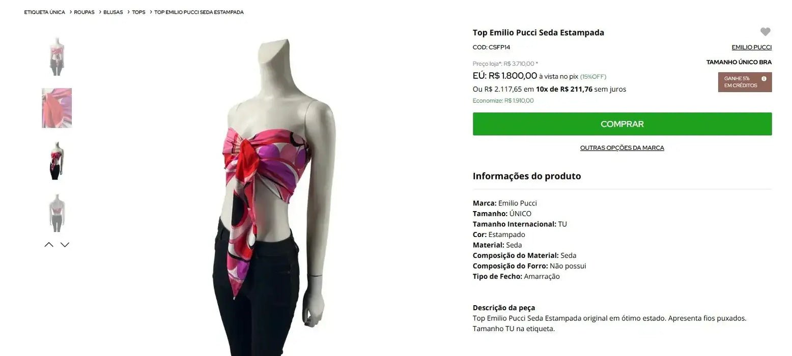 Personal Shopper | Comprar desde Brasil - Etqueita Unica Ropa - 3 artículos (DDP)