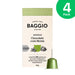 Baggio Café Chocolate Mint Nespresso compatible coffee capsules, 4-Pack (40 count), showcasing bulk value. – Buy now at MKPBR.COM – Worldwide Shipping