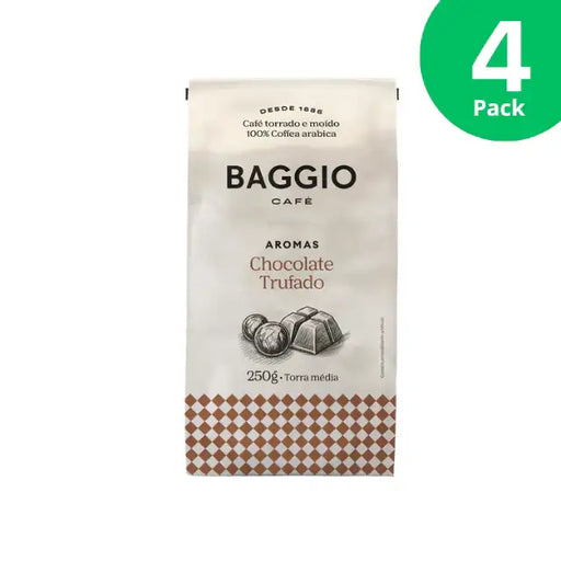 4-Pack Baggio Café Chocolate Truffle Specialty Flavored Ground Coffee bag, for longer supply. – Buy now at MKPBR.COM – Worldwide Shipping