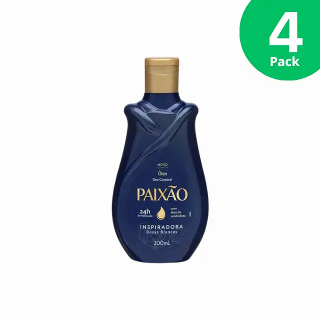 Paixão Inspiradora White Roses Hydrating Body Oil – Front bottle shot highlighting elegant packaging and daily skin nourishment – Buy now at MKPBR.COM – Worldwide Shipping