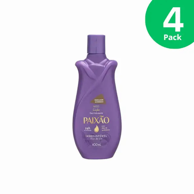  Paixão Irresistível Flor de Lis 400 mL clean front bottle on white background, clear label and colorway – Buy now at MKPBR.COM – Worldwide Shipping