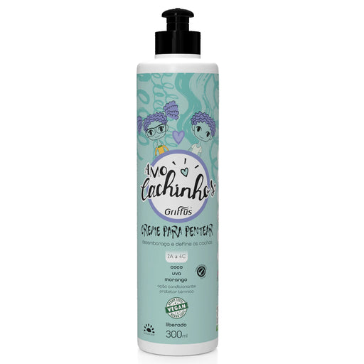 Griffus Amo Cachinhos Detangling Leave-In Cream 300ml (10.14 fl oz) – Buy now at MKPBR.COM – Worldwide Shipping