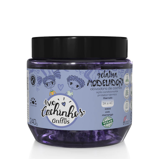Griffus Amo Cachinhos Modeling Hair Styling Gel 240g (8.47 oz) – Buy now at MKPBR.COM – Worldwide Shipping