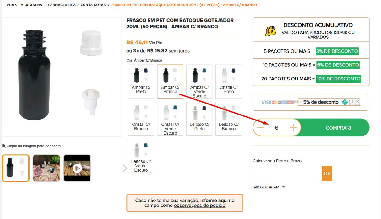 Osobisty Klient | Kup w Brazylii -Zestawy plastikowych butelek -7 zestawów (DDP)