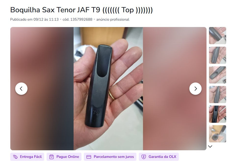 Personal Shopper | Comprar desde Brasil - Boquilha Sax Tenor JAF T9 - 1 artículo - DDP