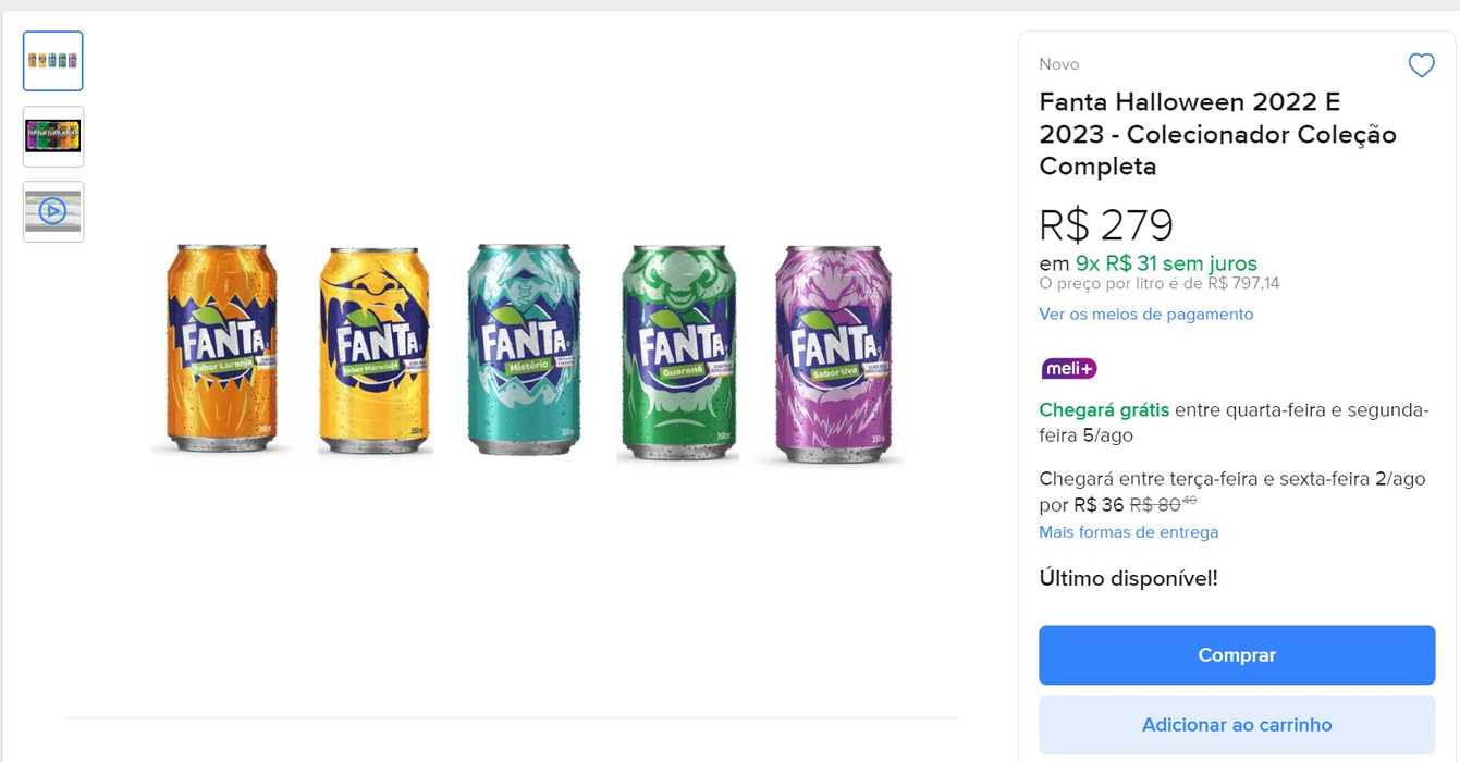 Personal Shopper | Compra desde Brasil - Latas de Fanta coleccionables - 6 piezas - DDP