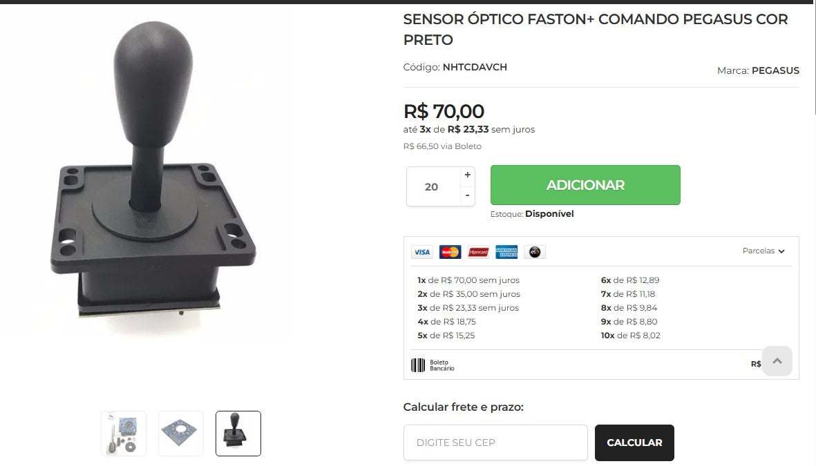 Personal Shopper | Buy from Brazil -MICRO ÓPTICA NEGATIVA + SENSOR OPTICO FASTON - 180 items (DDP)