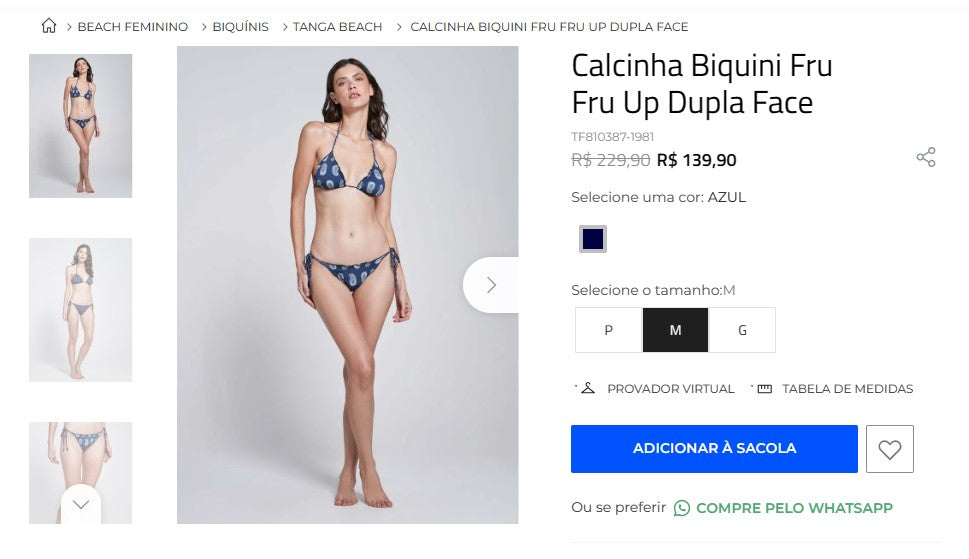 个人客户 | 从巴西购买 -Biquinis -3 件 (DDP)