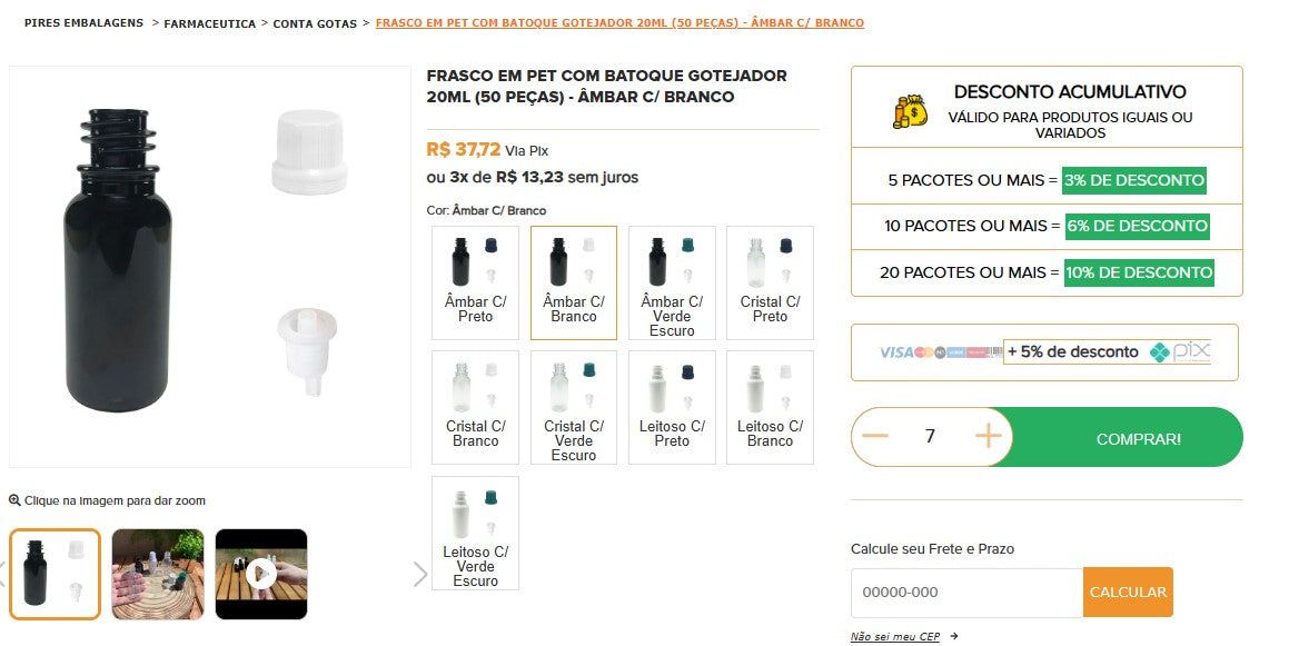 المتسوق الشخصي | شراء من البرازيل - مجموعات الزجاجات البلاستيكية -7 مجموعات (DDP)
