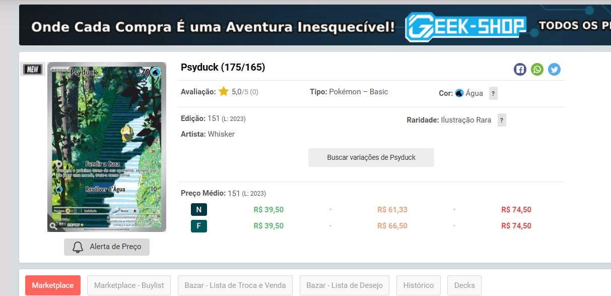 Personal Shopper | Buy from Brazil - Pokémon Cards - 35 items (DDU)