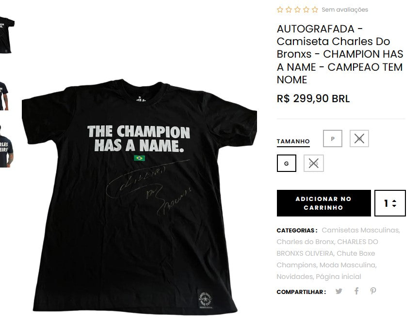 Personal Shopper | Buy from Brazil -Camiseta Charles Do Bronxs- 2 items (DDP)