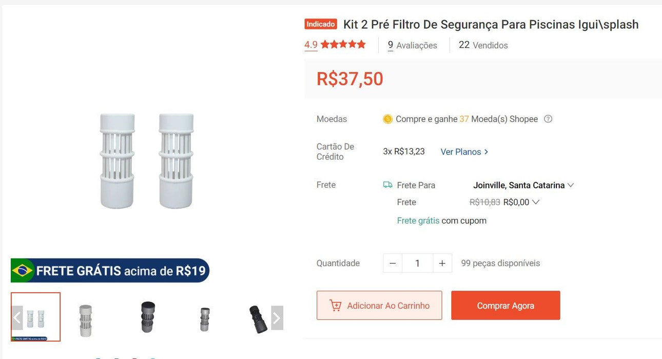 Personal Shopper | Buy from Brazil -Swimming pool filter -4 itens (DDP)