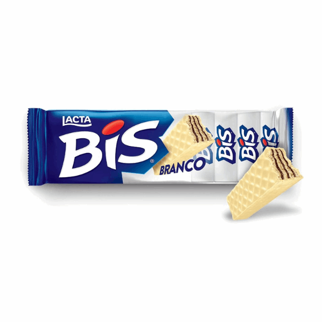 4-Pack Lacta White BIS / Bis Branco: Individually Wrapped White Chocolate & Crispy Wafer Treat (4 x 100.8g / 3.55oz / 20 Count)