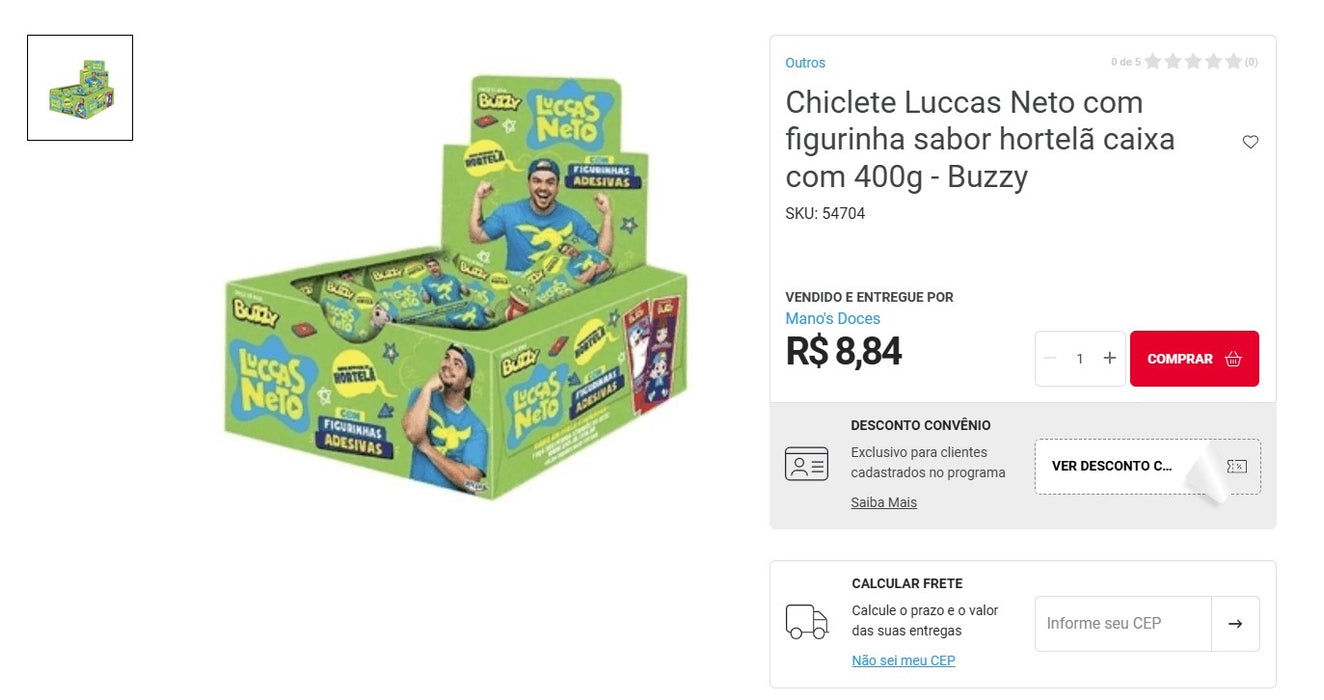 Personal Shopper | Buy from Brazil -Gum boxes-12 units (DDP)