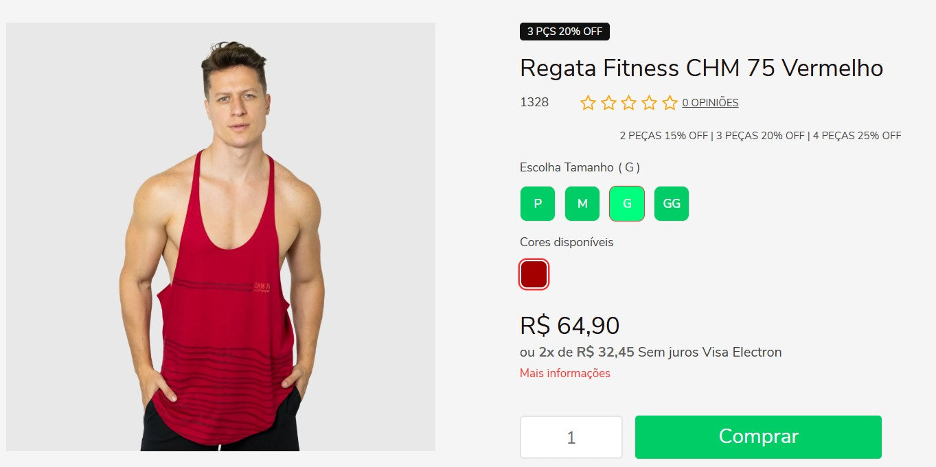 Personal Shopper | Comprar do Brasil - Camisas de homem (Muscle | Chamibrand) - 6 itens - DDP