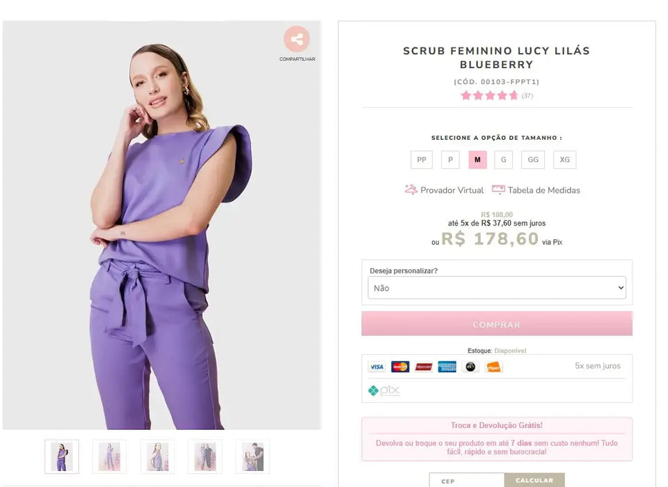 Personal Shopper | Kaufen aus Brasilien - Chirurgische Uniformen - 6 Sets (DDP)