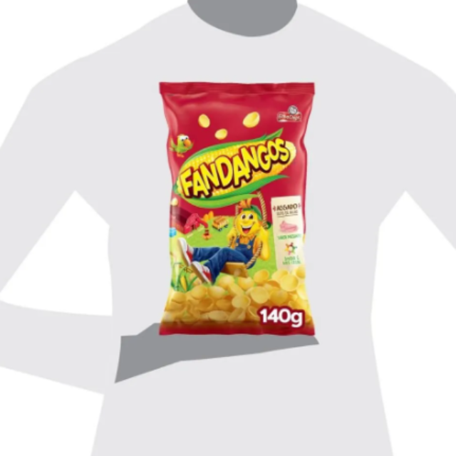 8 paquetes de bocadillos de maíz con sabor a jamón Elma Chips Fandangos - Paquete de 8 x 140 g (4,9 oz)