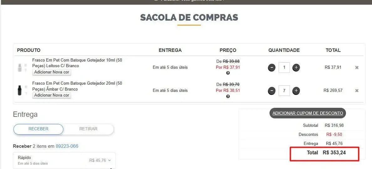 Personal Shopper Buy from Brazil -Plastic bottle kits -8 kits (DDP)