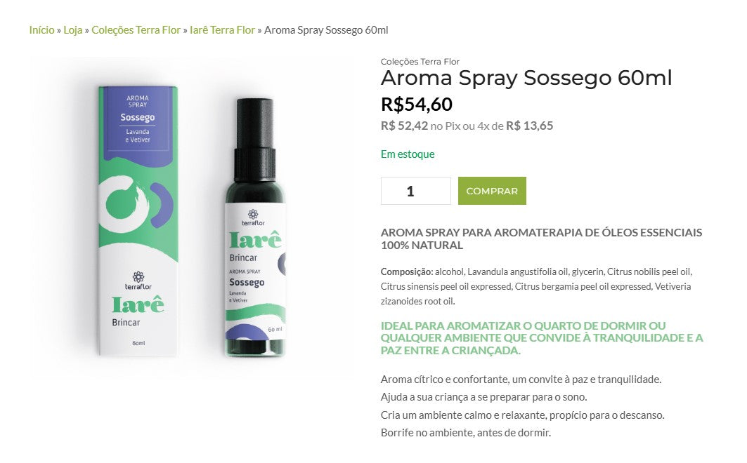 Personal Shopper | Buy from Brazil -	 Óleo de Massagem TERRA-FLOR - 10 items - DDP