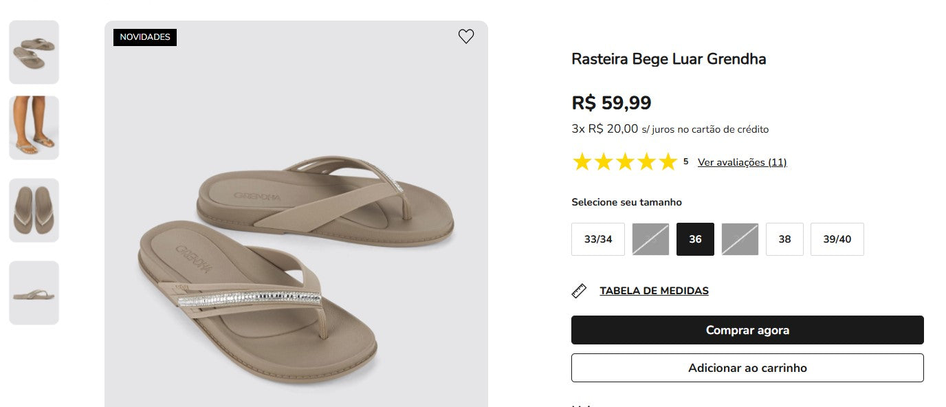 Personal Shopper | Buy from Brazil -Grendene sandals - 8 items -  DDP