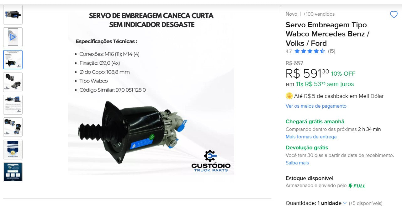 Personal Shopper | Buy from Brazil - Truck parts - 5 items (DDP)