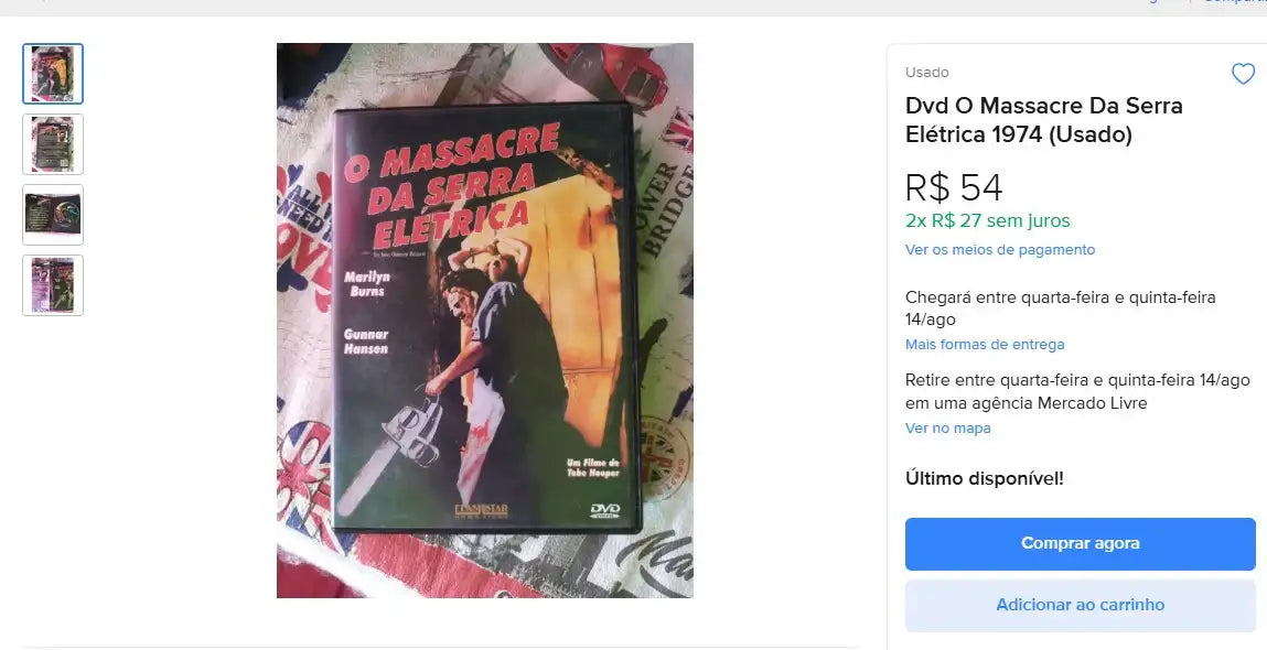 Personal Shopper | Buy from Brazil  - DVD´s Massacre da Serra eletrica 7 units -(DDP)