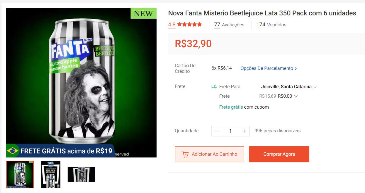 Personal Shopper | Compra desde Brasil - Coleccionables de latas de Fanta - 7 kits - DDP