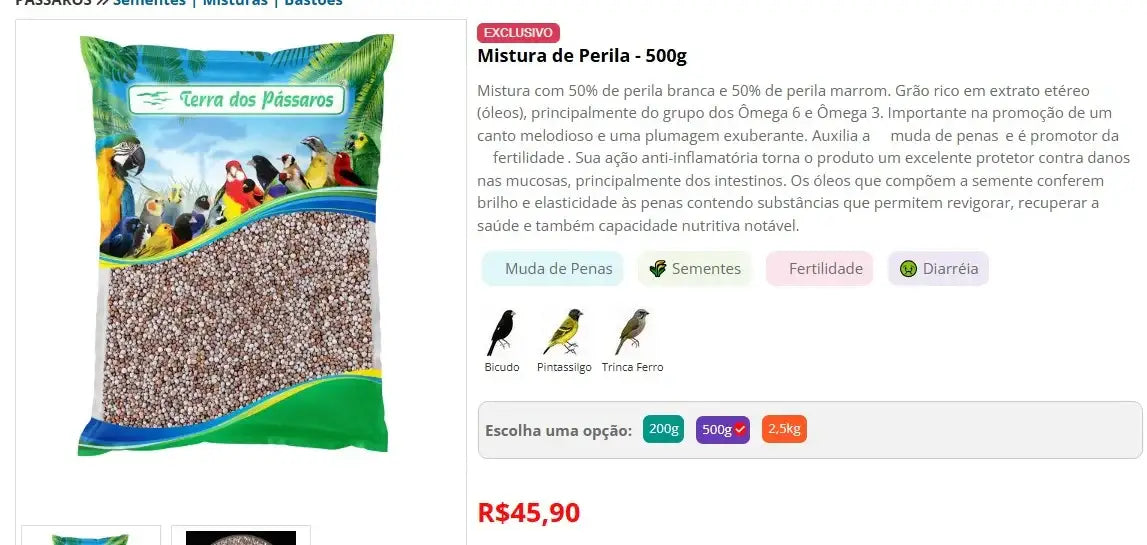 Personal Shopper | Buy from Brazil  - Suplements for birds- 4 items (DDP)
