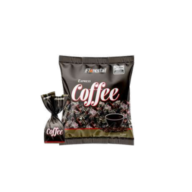 Florestal Express Coffee Hard Candy – jednotlivě balené v sáčku, 500 g (17,6 oz) | Kávové bonbóny s příchutí NOVINKA