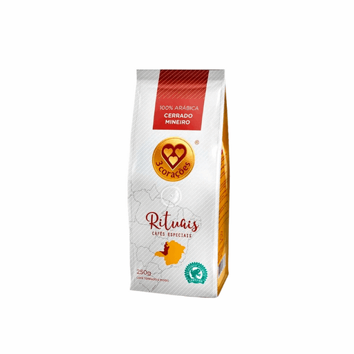 3 Corações Rituais Cerrado Mineiro Ground Coffee - 250g (8.8 oz) - Brazilian Arabica Coffee