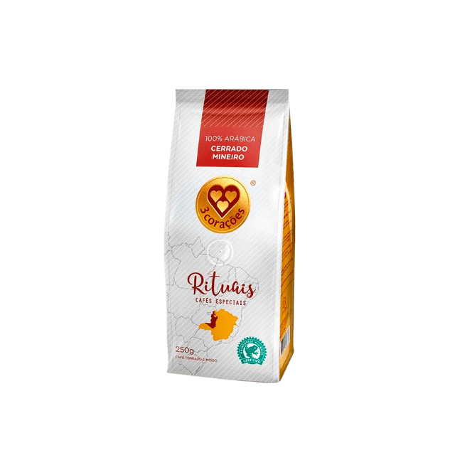 8 balení Corações Cerrado Mineiro mletá káva – 8 x 250 g (8,8 oz)