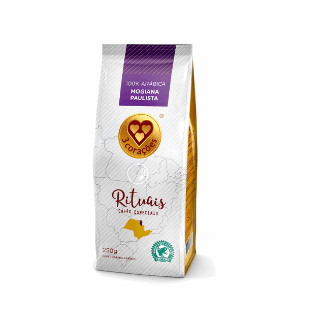 4-Pack 3 Corações Rituais Mogiana Paulista Ground Coffee - 4 x 250g (8.8 oz) - Brazilian Arabica Coffee