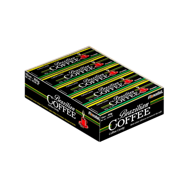 Brasilianische Kaffeetropfen von Florestal – Packung mit 10 Sticks (insgesamt 100 Tropfen)