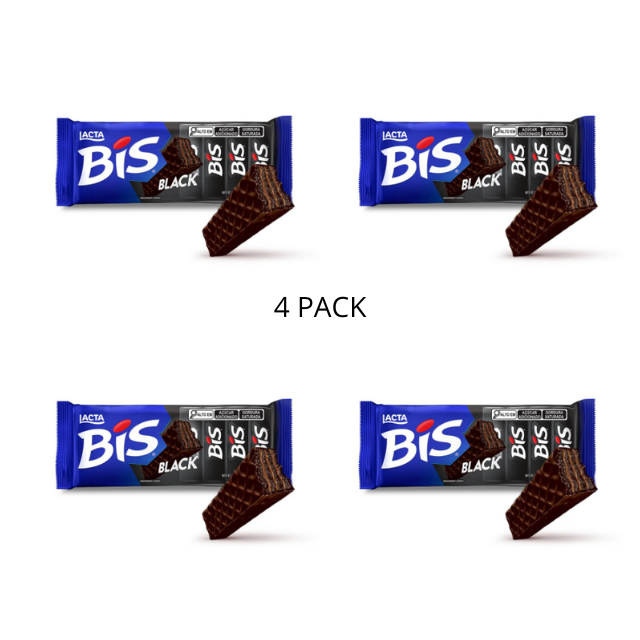 Bis ブラック ミルク チョコレート 100,8g (3.5 オンス) ラクタ - 4 個パック