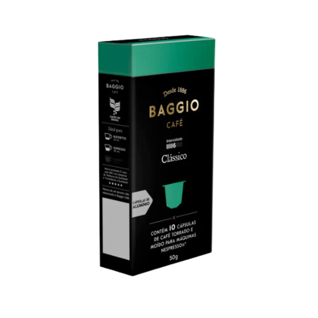 8 عبوات من كبسولات القهوة الكلاسيكية الحرفية من باجيو - أرابيكا مشوية متوسطة، 8 × 10 عبوات لنسبرسو® - قهوة أرابيكا البرازيلية