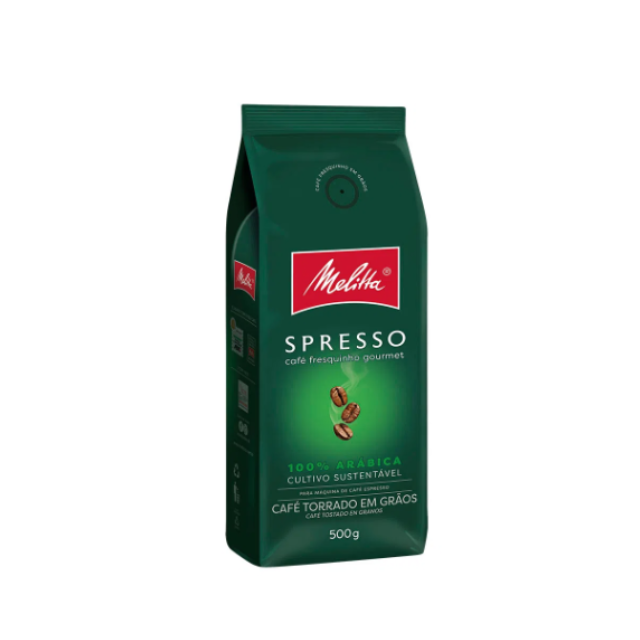 Paquete de 4 granos de café Melitta Spresso 100% Arábica - 4 x 500 g (17,6 oz) | Espresso Gourmet Sostenible