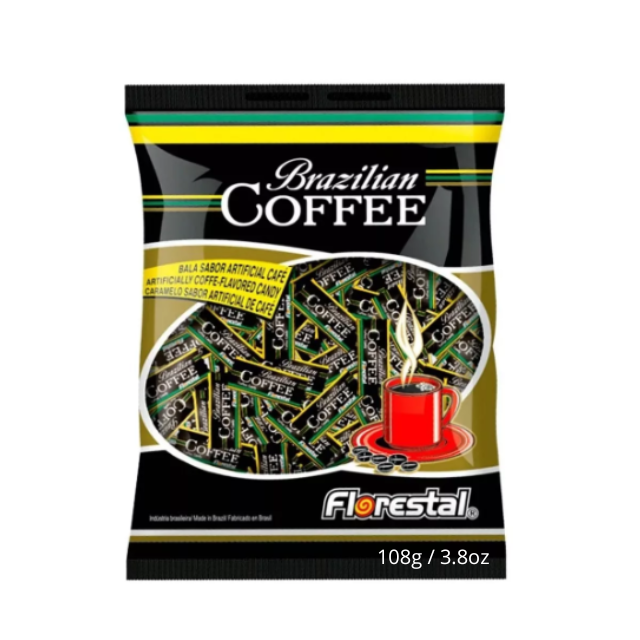 8 balíčků Florestal Brazilian Coffee Candy: Chuť brazilské kávy v každém soustu (8 x 108 g / 3,8 oz)