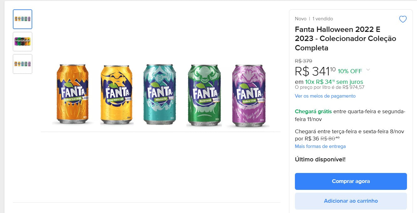 Personal Shopper | Kaufen aus Brasilien - Fanta Dosen Sammlerstücke - 7 Kits - DDP