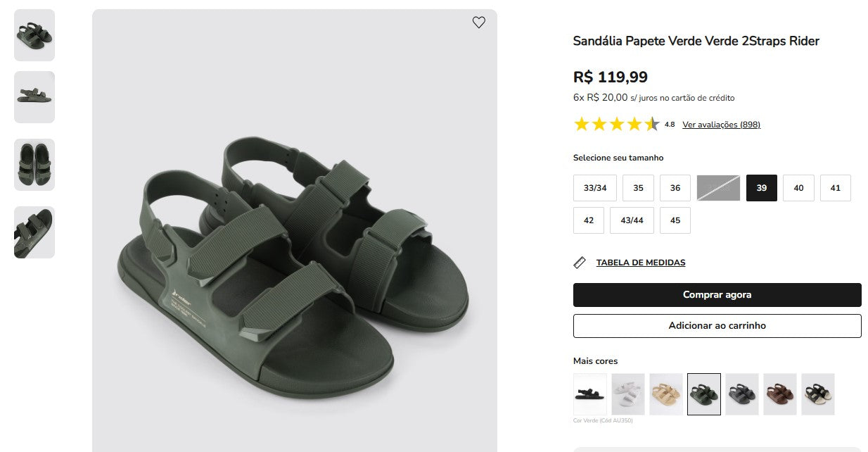 Personal Shopper | Buy from Brazil -Grendene sandals - 8 items -  DDP