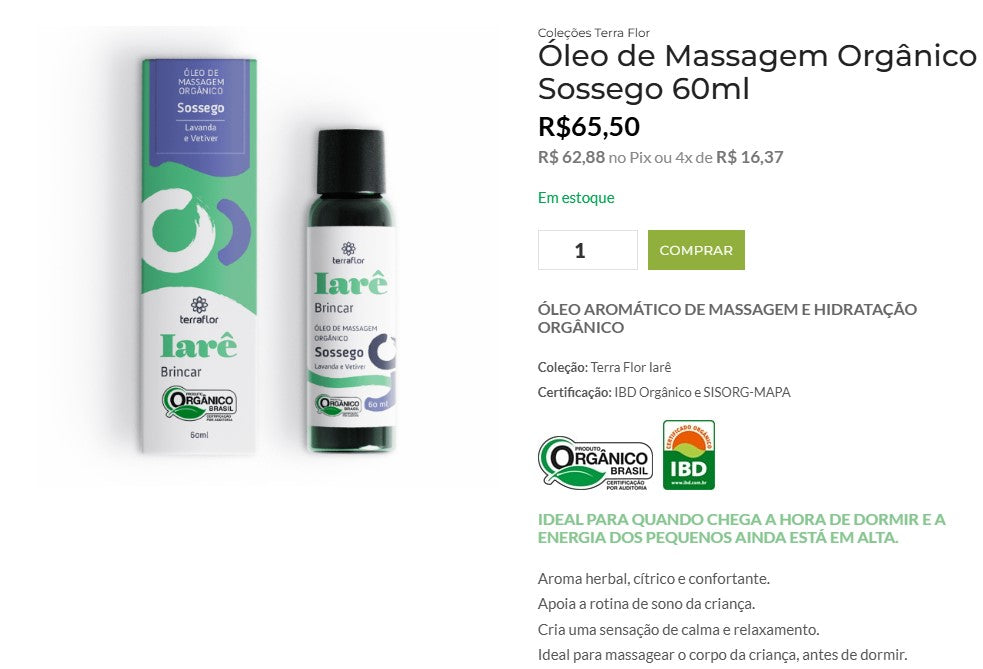 Personal Shopper | Buy from Brazil -	 Óleo de Massagem TERRA-FLOR - 10 items - DDP