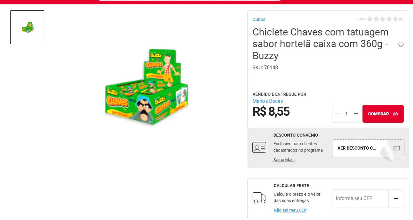 Personal Shopper | Compra desde Brasil - Cajas de chicles - 12 unidades (DDP)