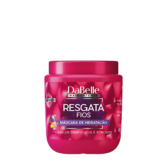 DaBelle Resgata Fios Reconstruction Hair Mask for Damaged & Porous Hair, Deep Repair & “Melt” Softness – 28.22 oz (800 g) or 14.11 oz (400 g)