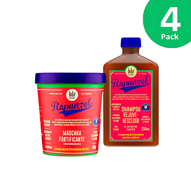 Rapunzel hair care kit by Lola Cosmetics with shampoo and mask for stronger, fuller hair – mkpbr.com