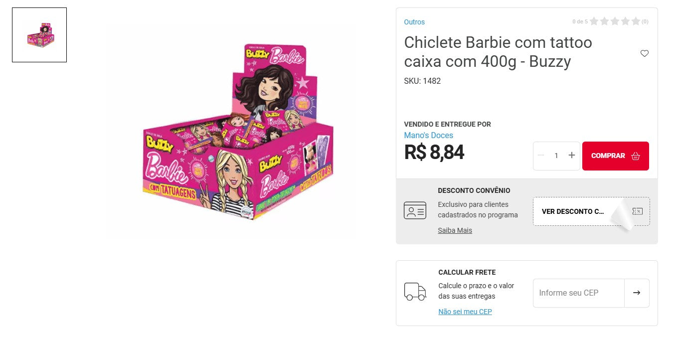 Personal Shopper | Comprar desde Brasil - Cajas de chicles - 15 unidades (DDP)