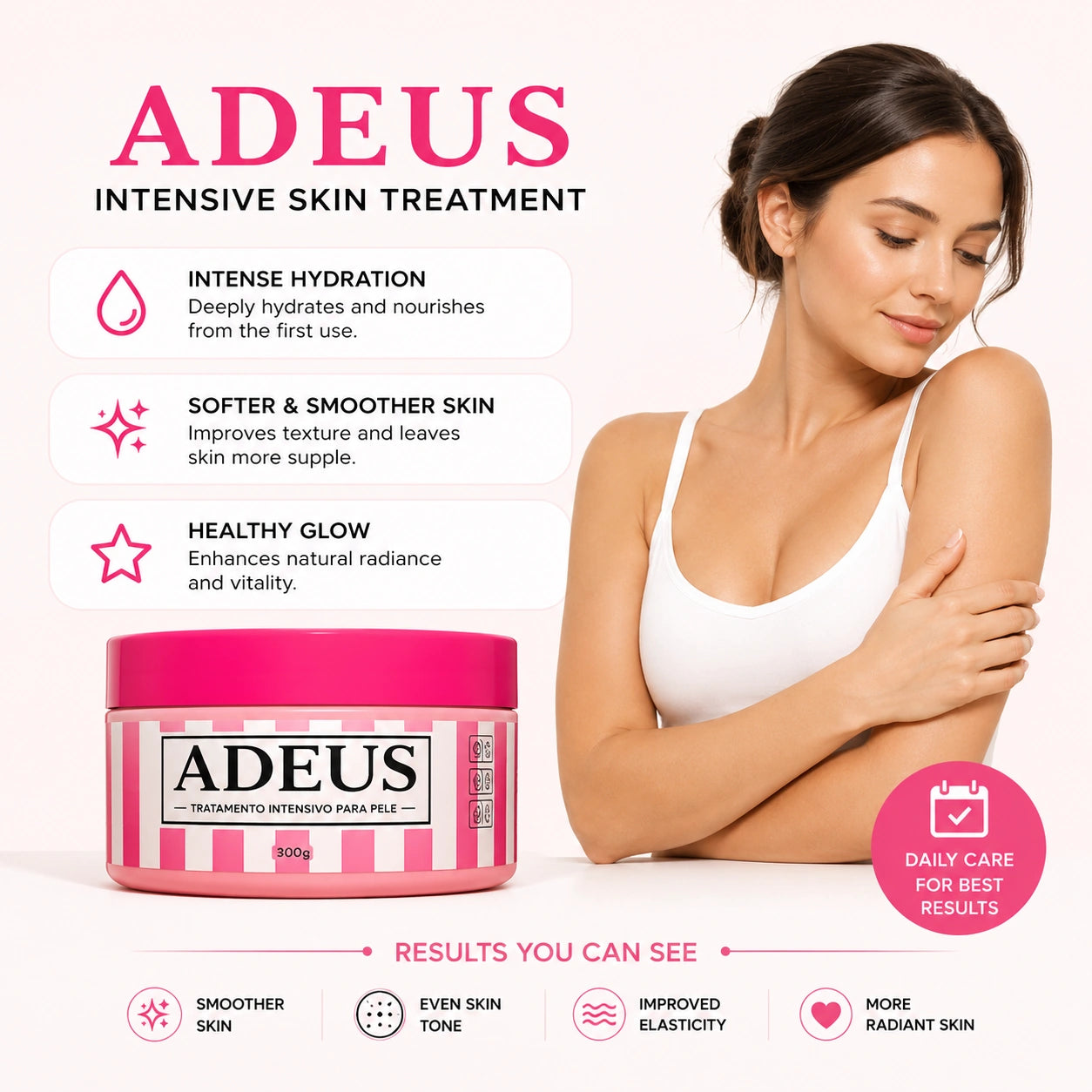 Adeusクリーム — セルライト＆ストレッチマークボディクリーム（300g）