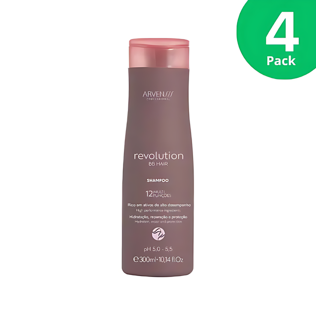 4-Pack Arvensis BB Hair Revolution Shampoo – 10.14 fl oz (300 ml) -Buy now at MKPBR.COM – Worldwide Shipping