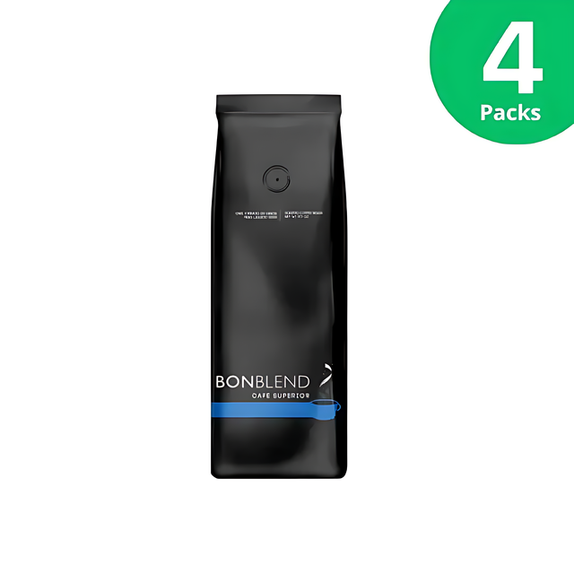4-Pack Bonblend Superior Coffee: Medium Roast, 100% Arabica Beans for a Balanced, Flavorful Cup (4 x 500g / 17.63oz) - Brazilian Arabica Coffee